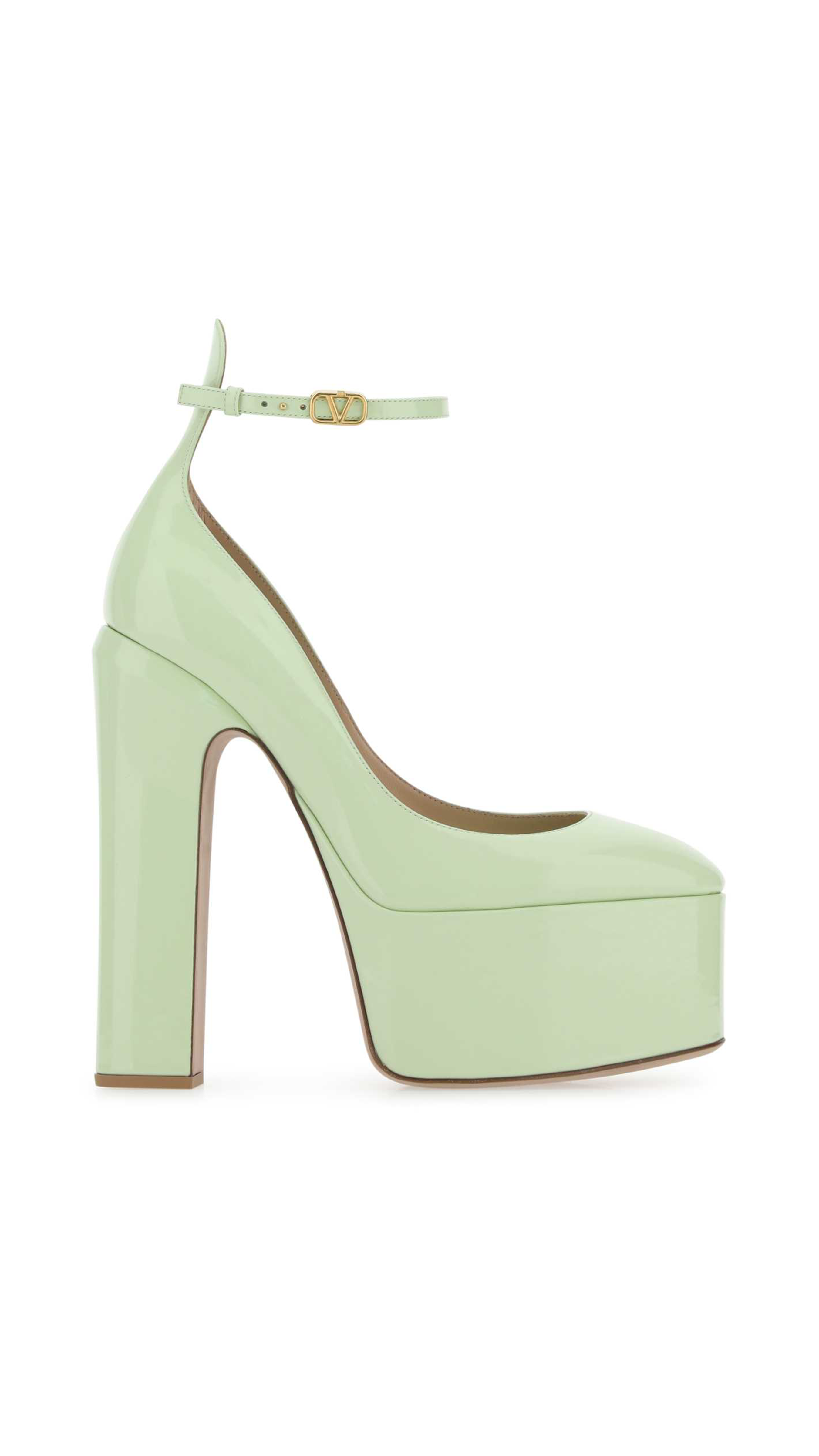 Tan-go Platform Pump in Patent Leather 155mm - Aquamarine