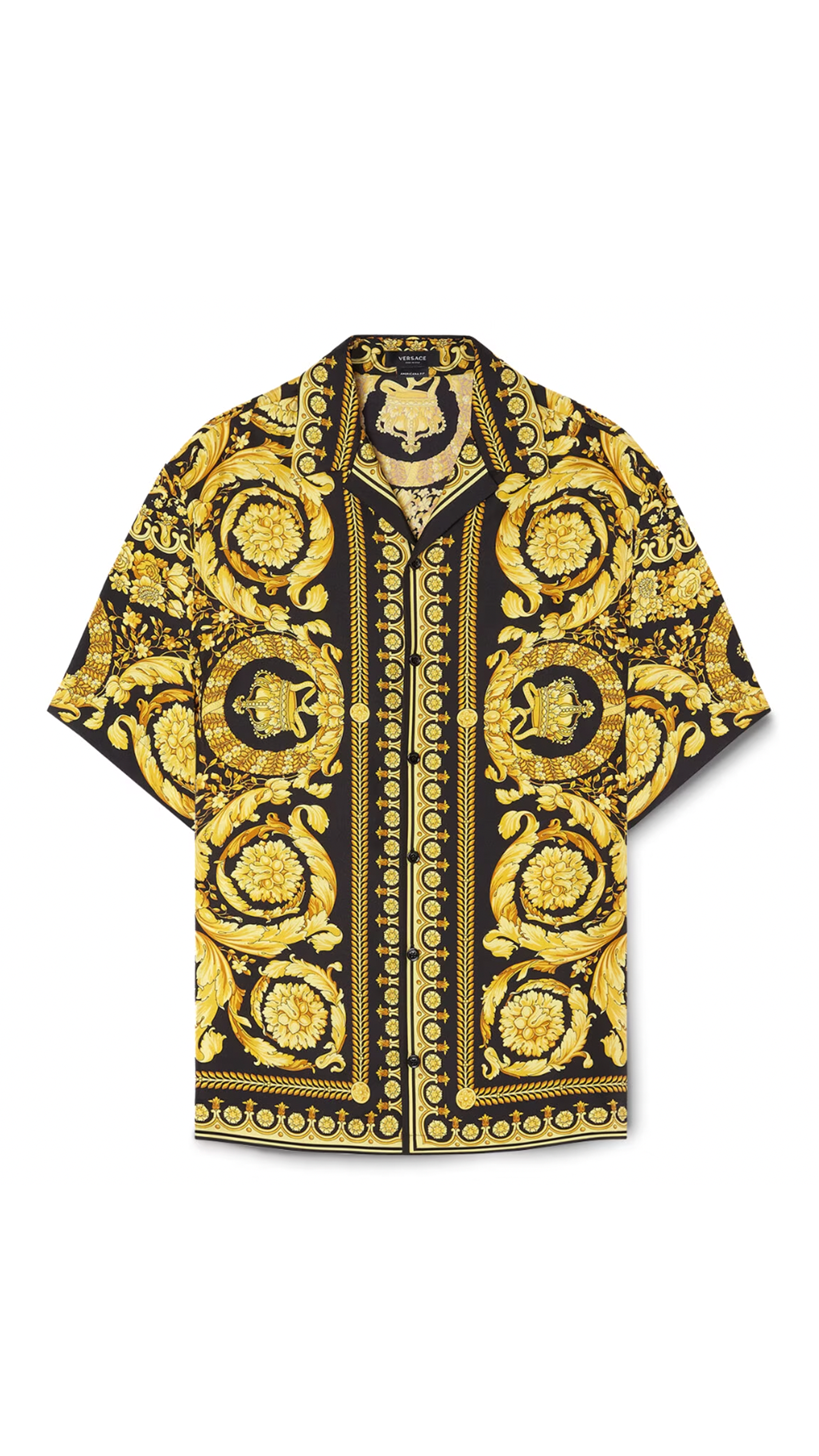 Baracco Silk Shirt - Black/Gold