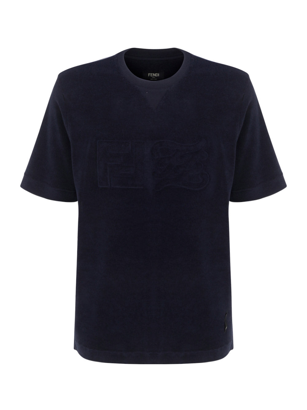 Terry Cotton T-Shirt - Navy