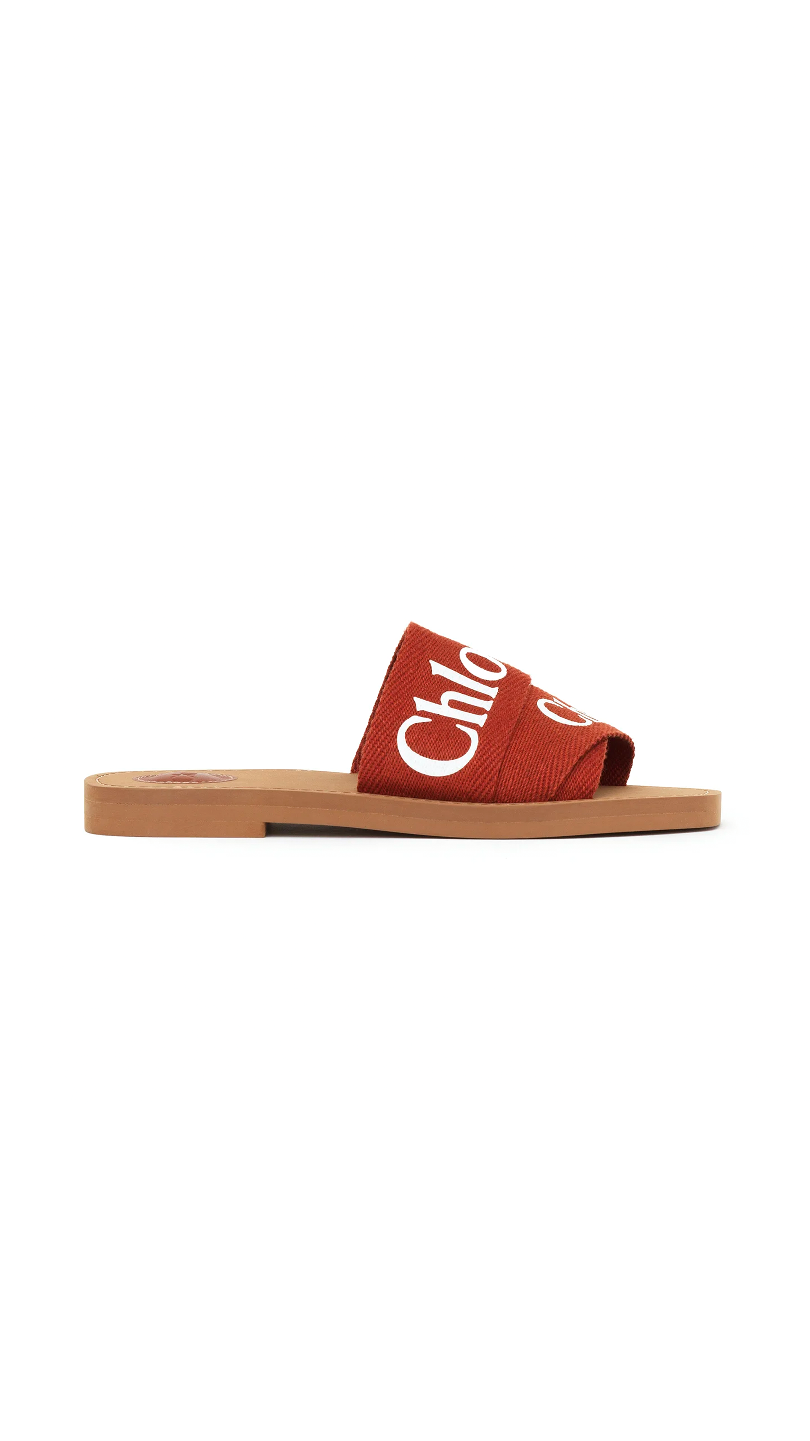 Woody Flat Mule - Terracotta Red