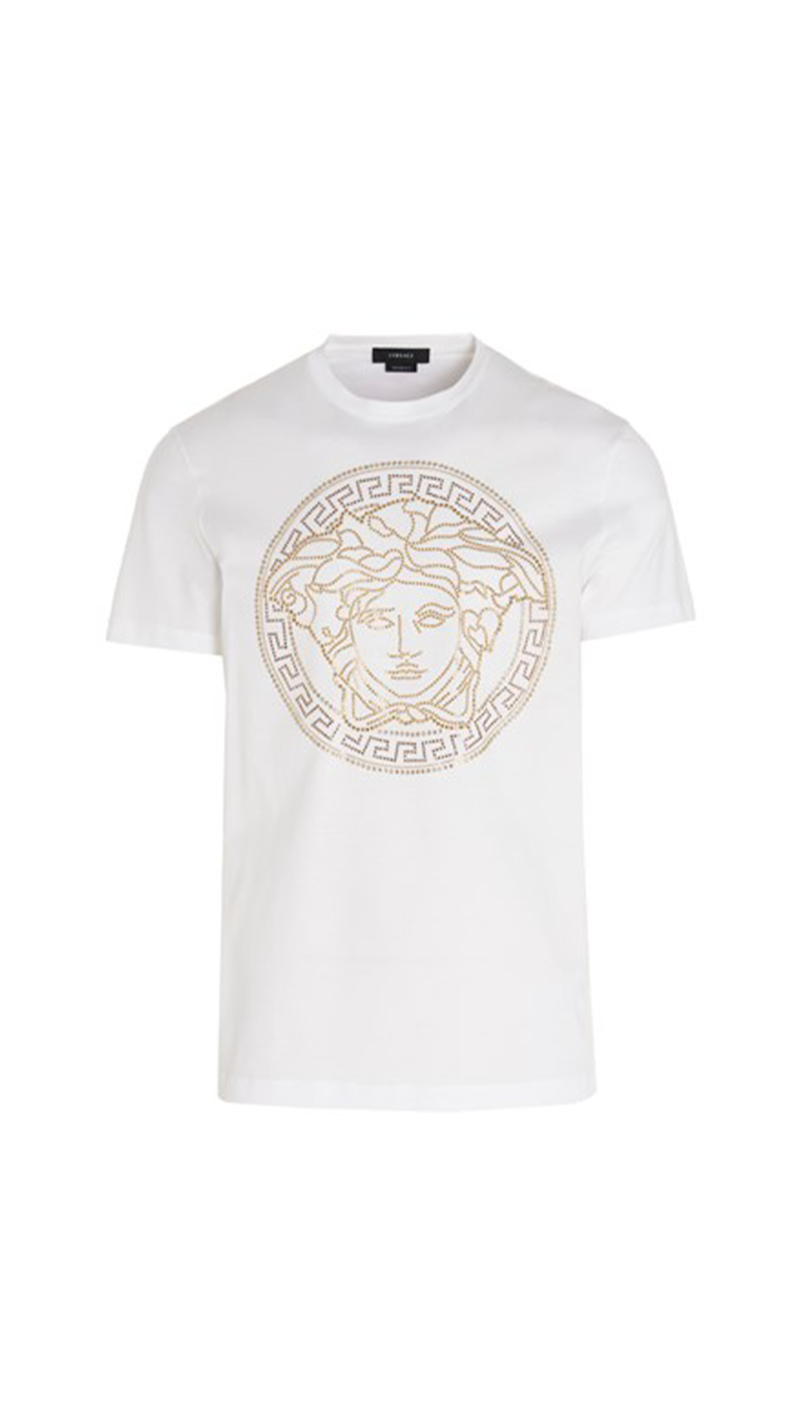 Embellished Medusa logo T-shirt - White