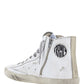 Francy Sneakers In Leather - White / Silver.