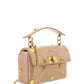Medium Roman Stud The Shoulder Bag In Nappa With Chain - Beige