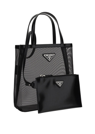 Small Mesh Tote Bag - Black