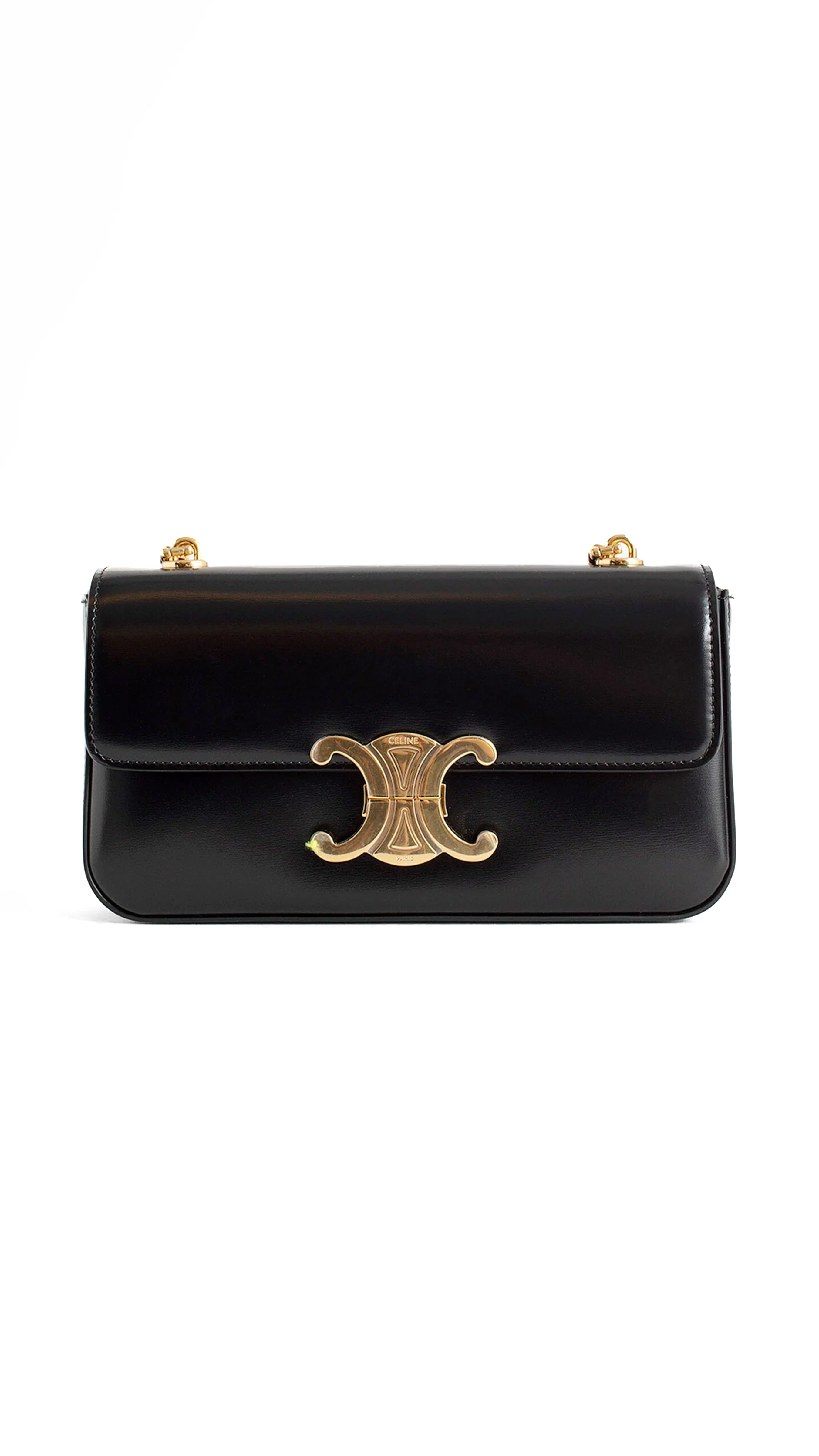 Chain Shoulder Bag Triomphe in Shiny Calfskin