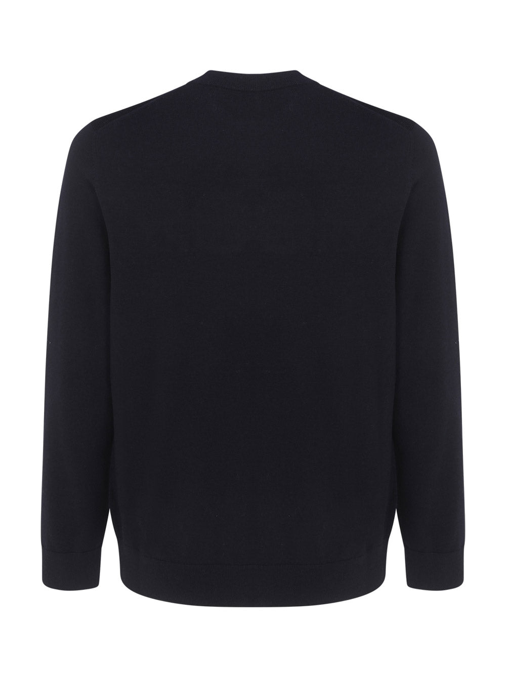 Logo Intarsia Wool Blend Sweater - Coal Blue