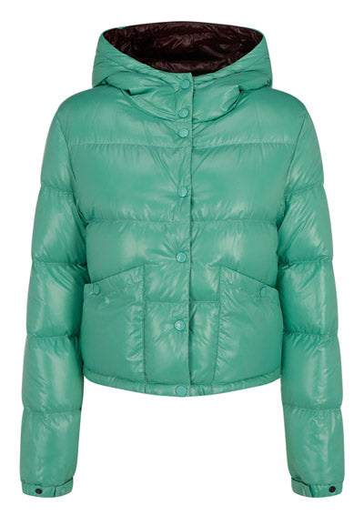 Bardanette Short Down Jacket - Dusty Jade Green