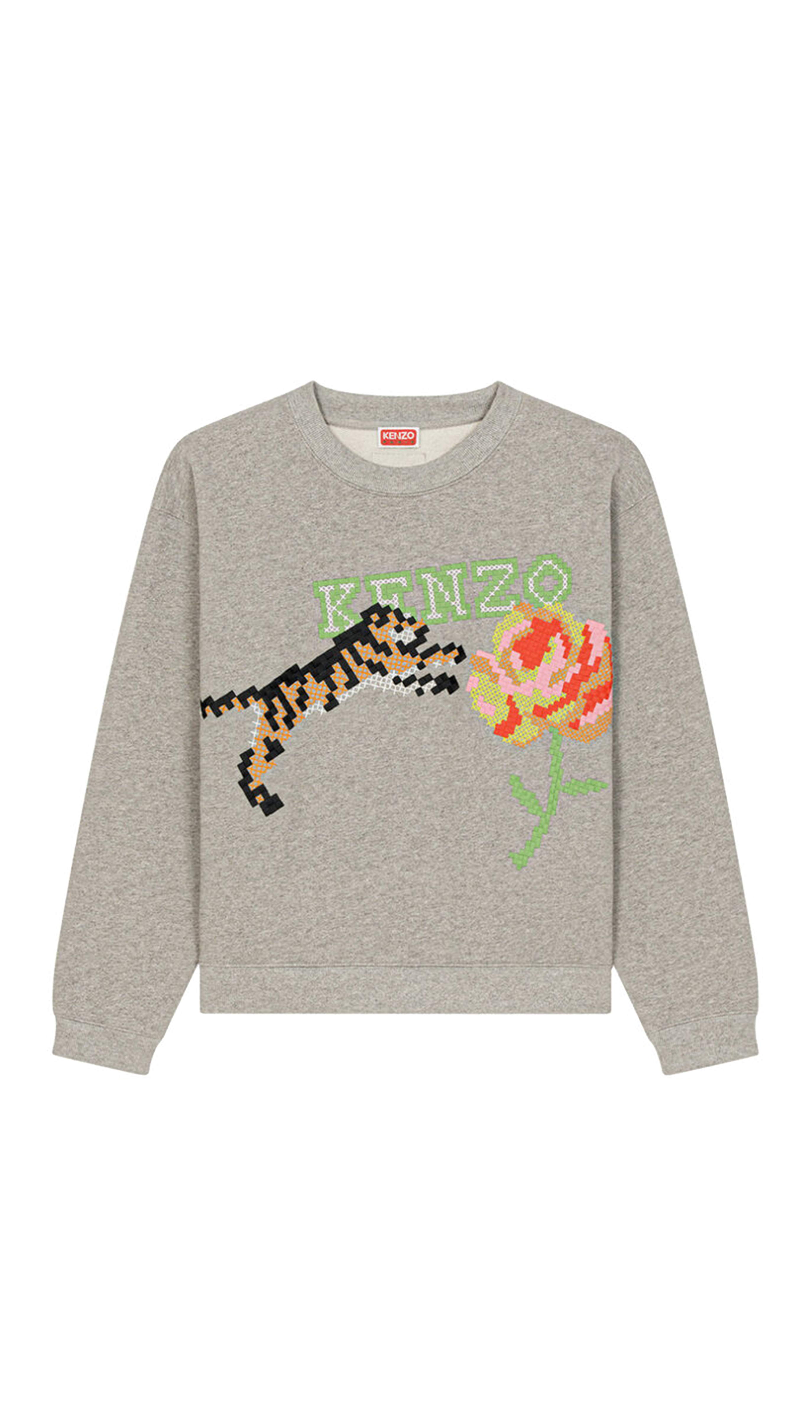 'Kenzo Pixel' Sweatshirt - Grey