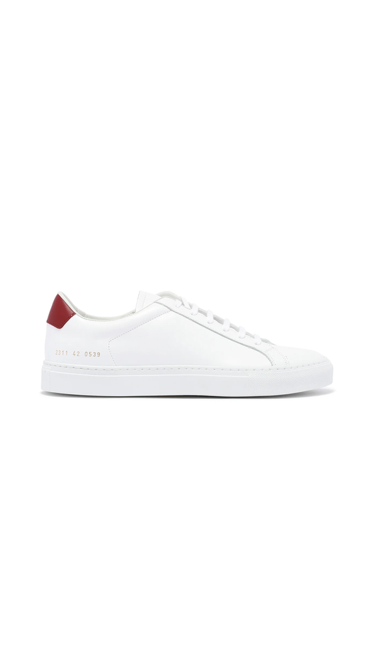 Retro Low-top Sneakers - White/Red