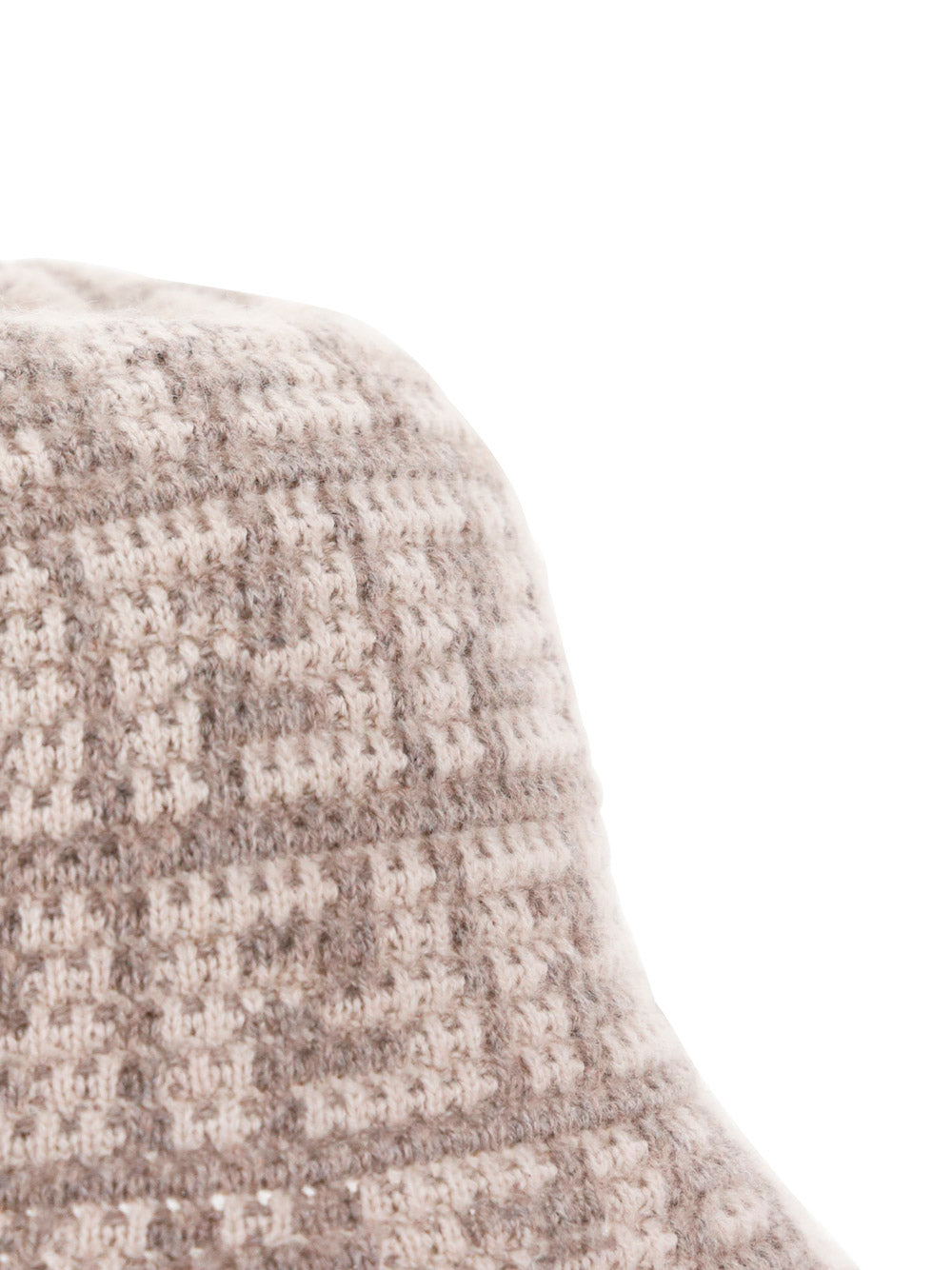 FF Jacquard Cashmere Cloche Hat - Grey