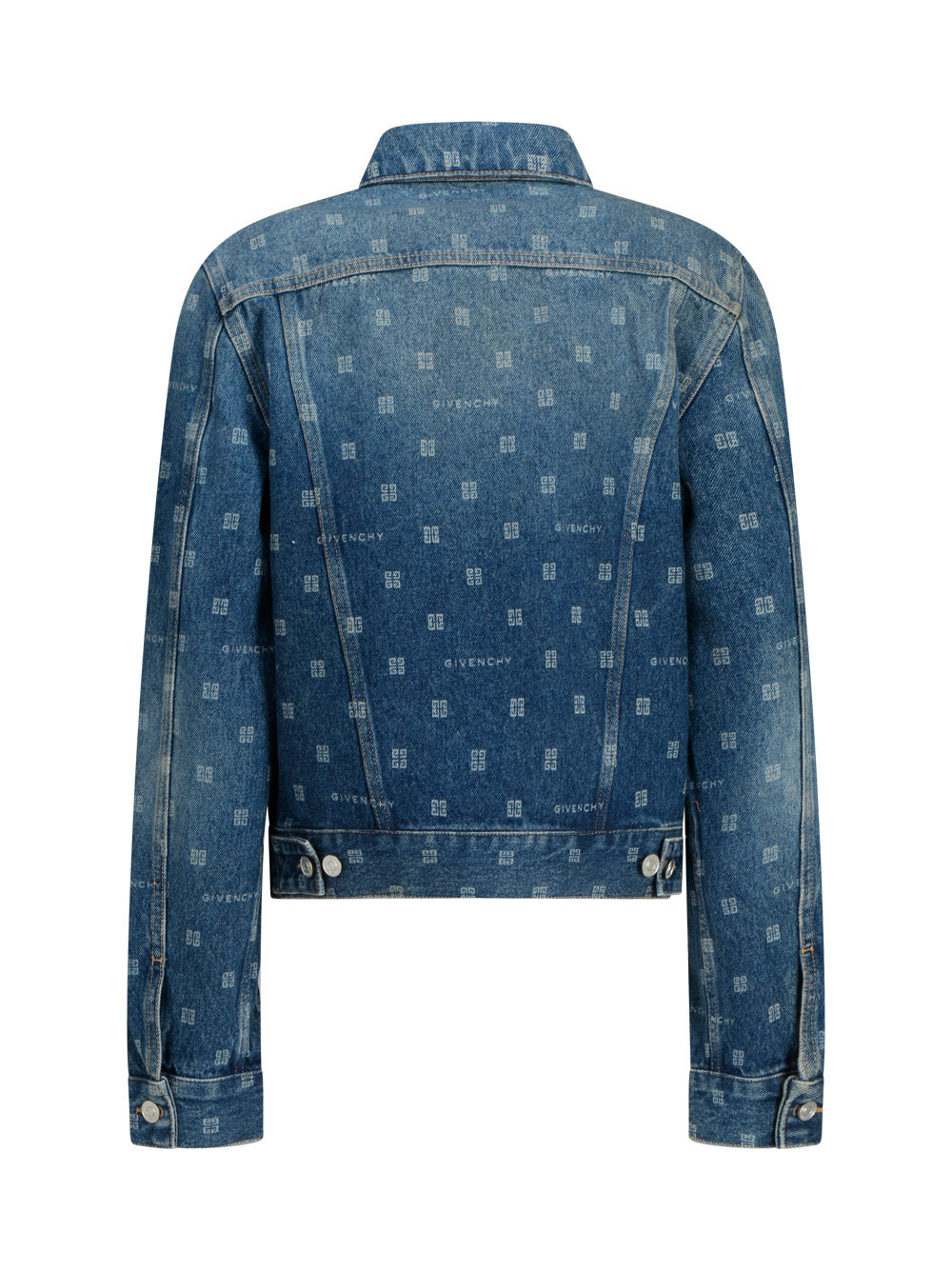 Slim-Fit Denim Jacket with 4G Motif All Over Logo