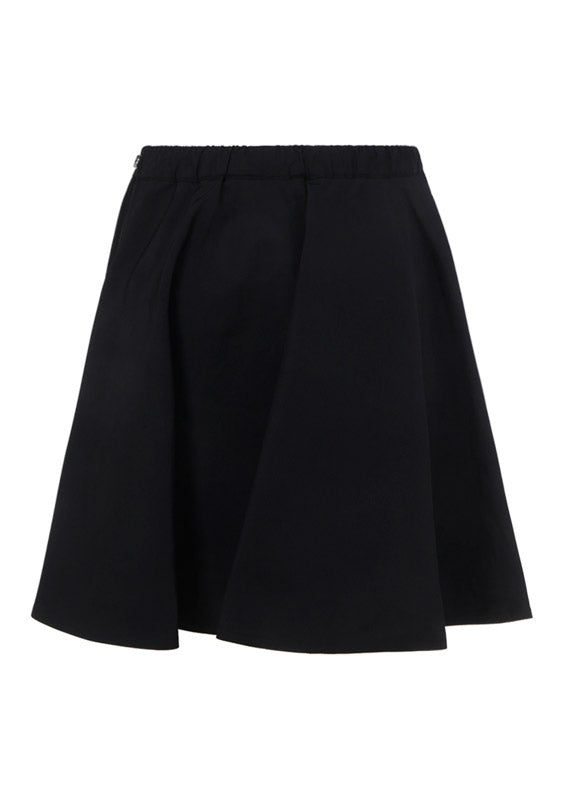 Gathered Mini Skirt - Black