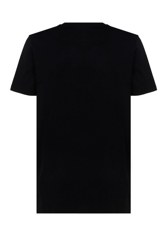 Eco-designed Cotton T-shirt With Logo Print - Black