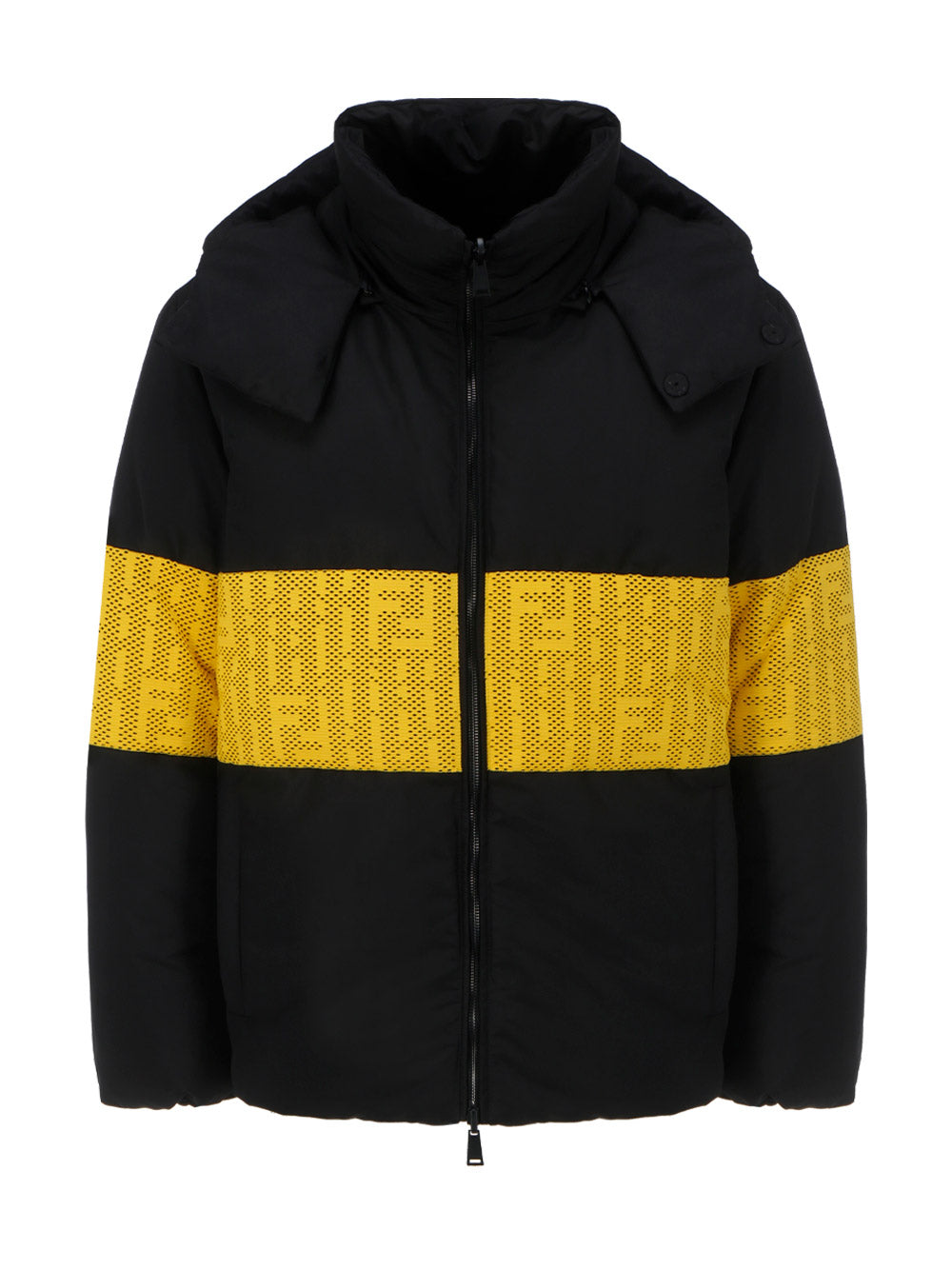 FF Jacquard Motif Puffer - Black / Yellow