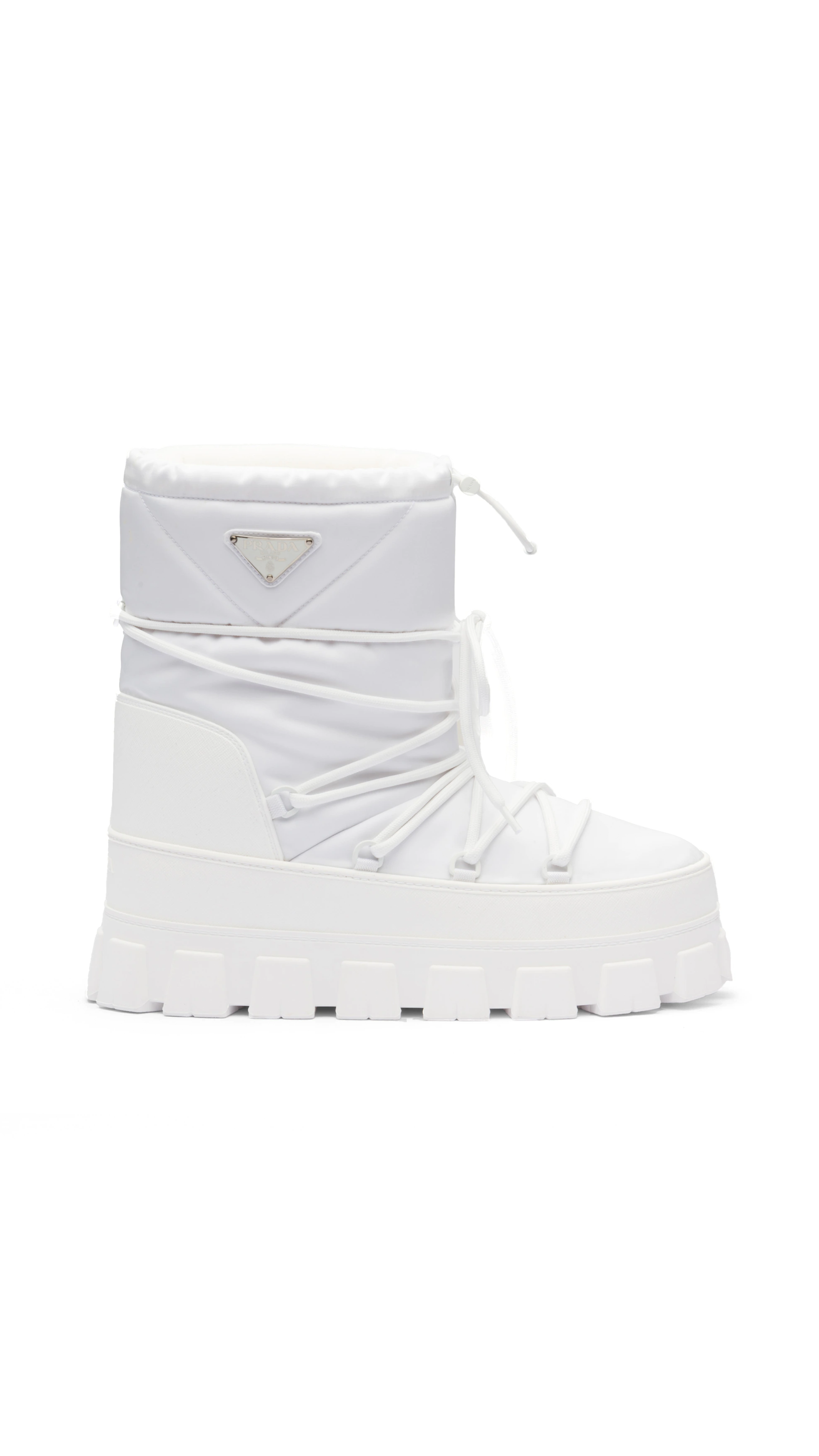 Nylon Gabardine Après Ski Booties - White