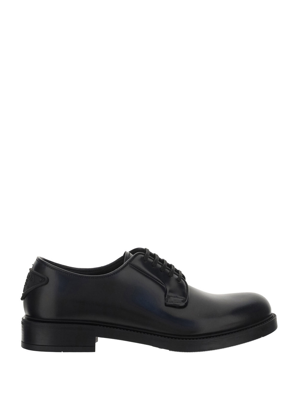 Brushed Leather Lace-ups - Black