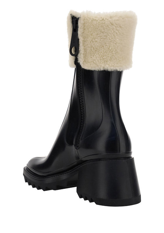 Betty Rain Boot in PVC - Black