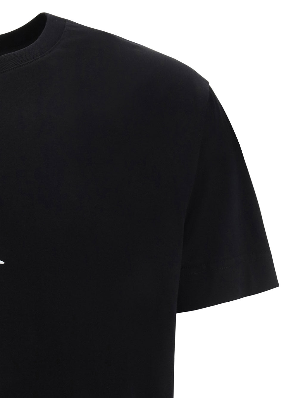 T-shirt in Embroidered Jersey - Black