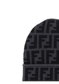 FF Logo Cotton Beanie - Black / Grey