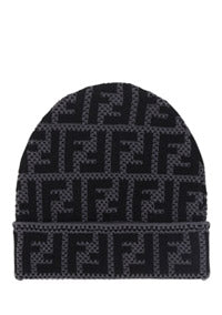 FF Logo Cotton Beanie - Black / Grey