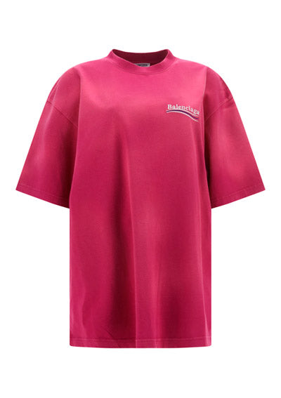 Political Campaign Large Fit T-Shirt - Pink.