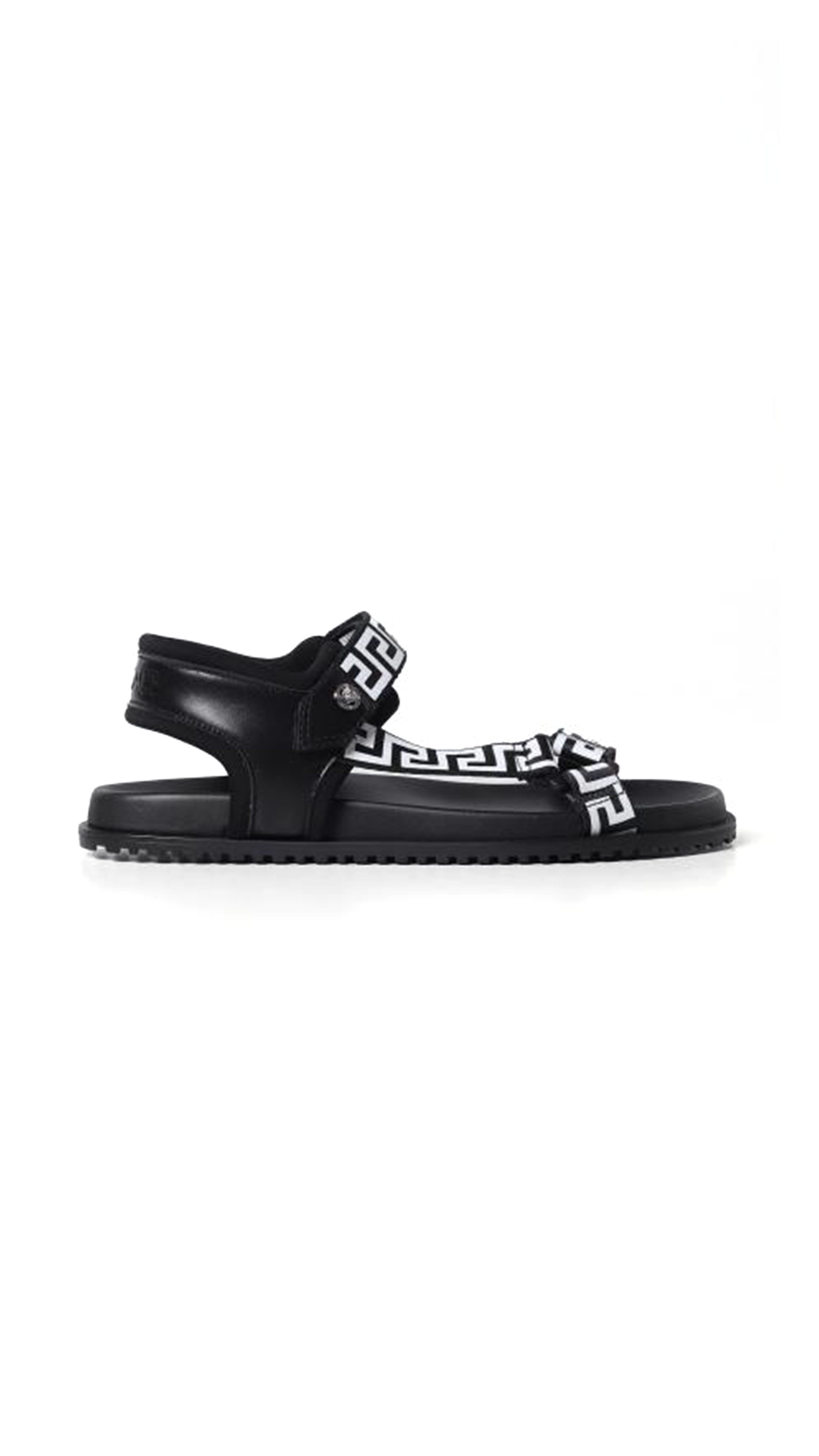 Greca Sandals - Black/White