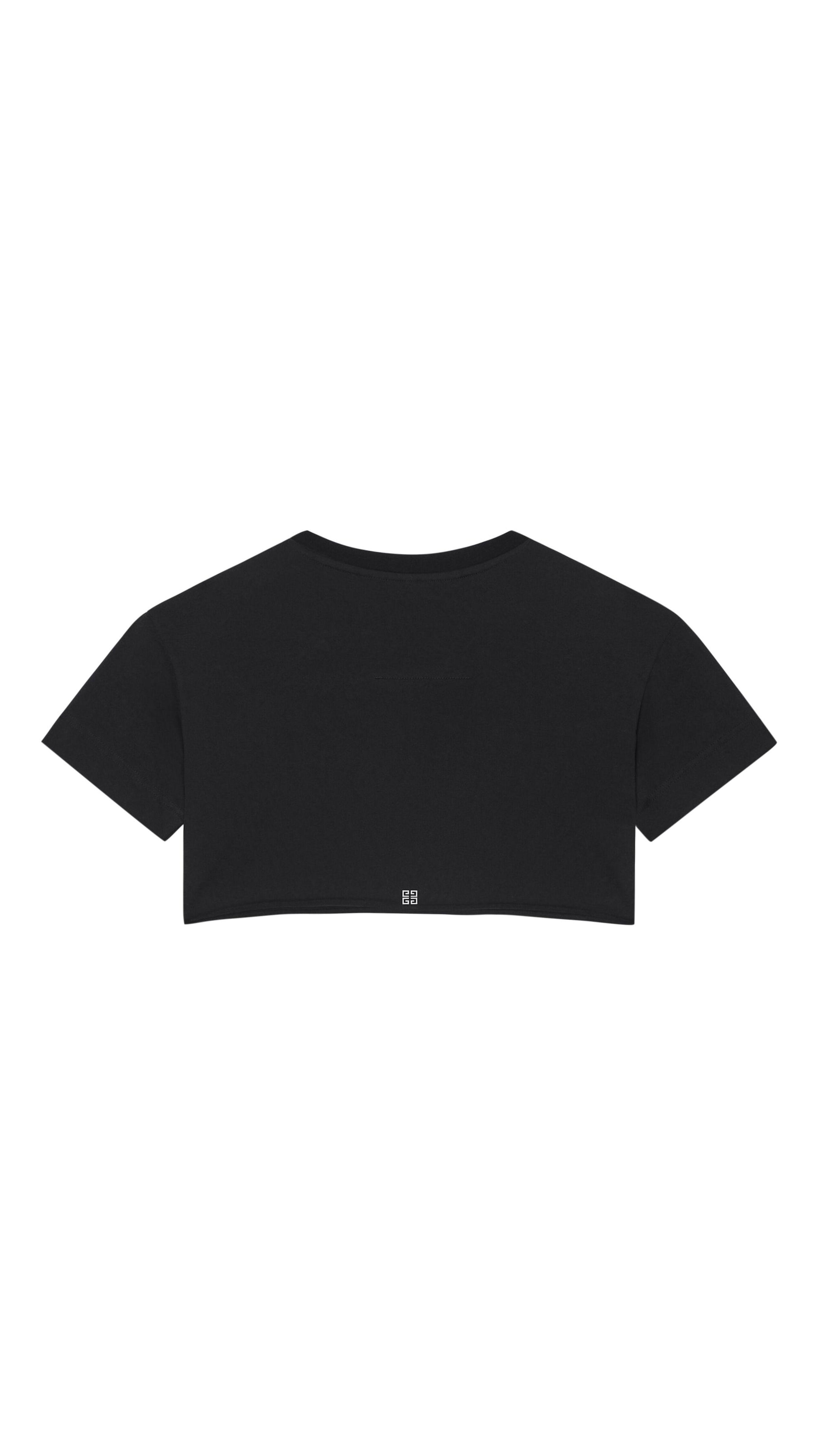 Cropped T-shirt in Cotton - Black