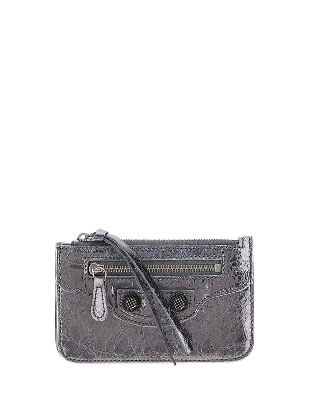 Women's Le Cagole Long Coin and Card Holder Metallized - Silver