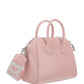 Small Antigona Bag In Leather With Tag Effect Heart Print - Pink.