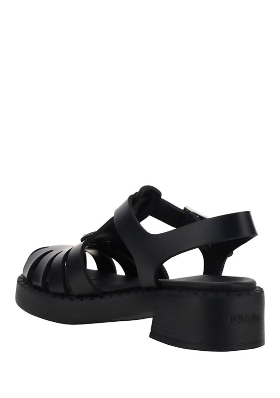 Sporty Foam Rubber Sandal - Black