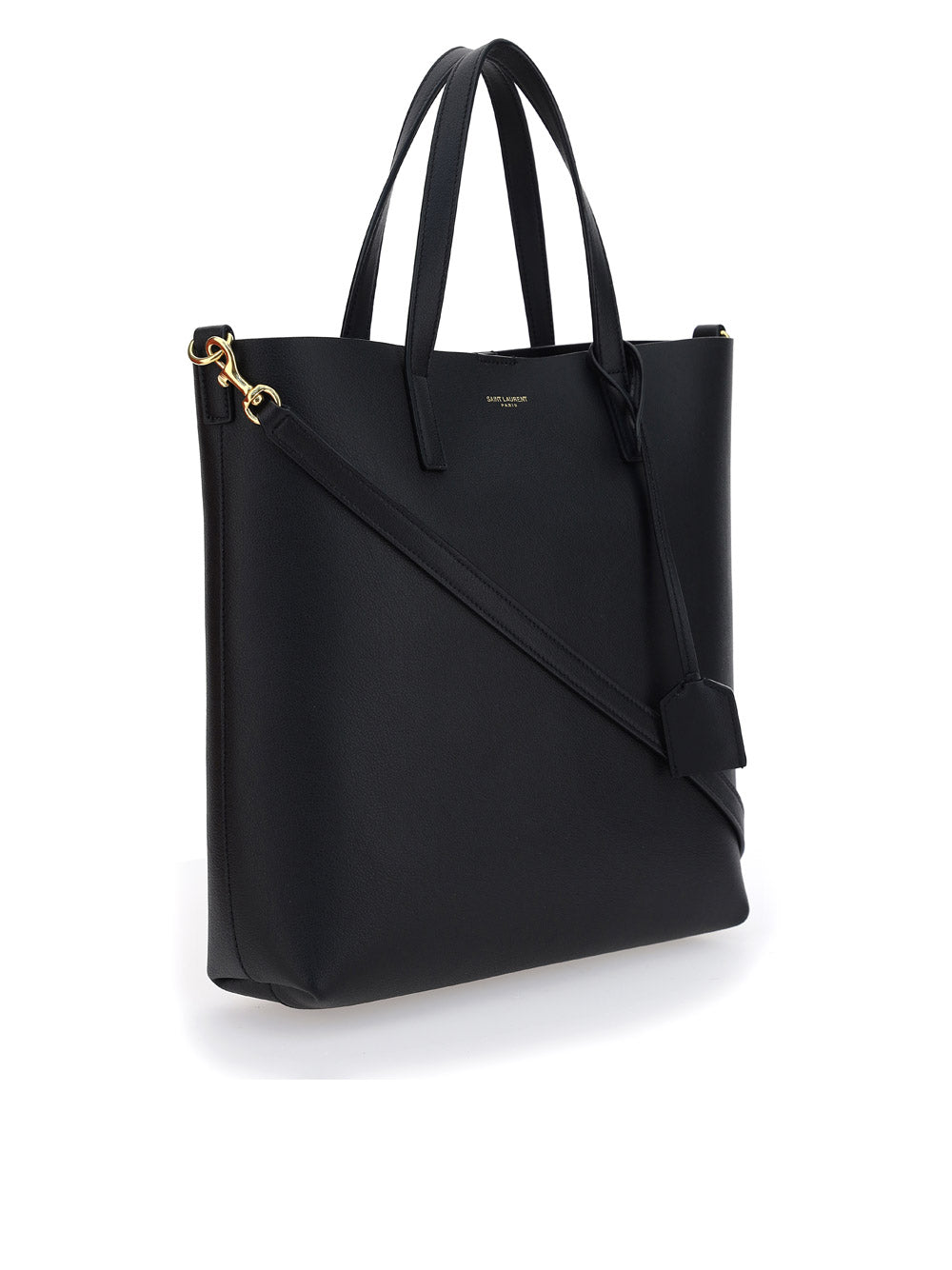 Shopping Bag Saint Laurent Toy In Supple Leather - Black