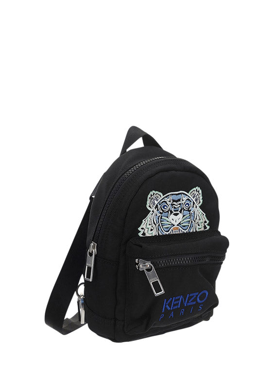 Mini Canvas Kampus Tiger Backpack - Black