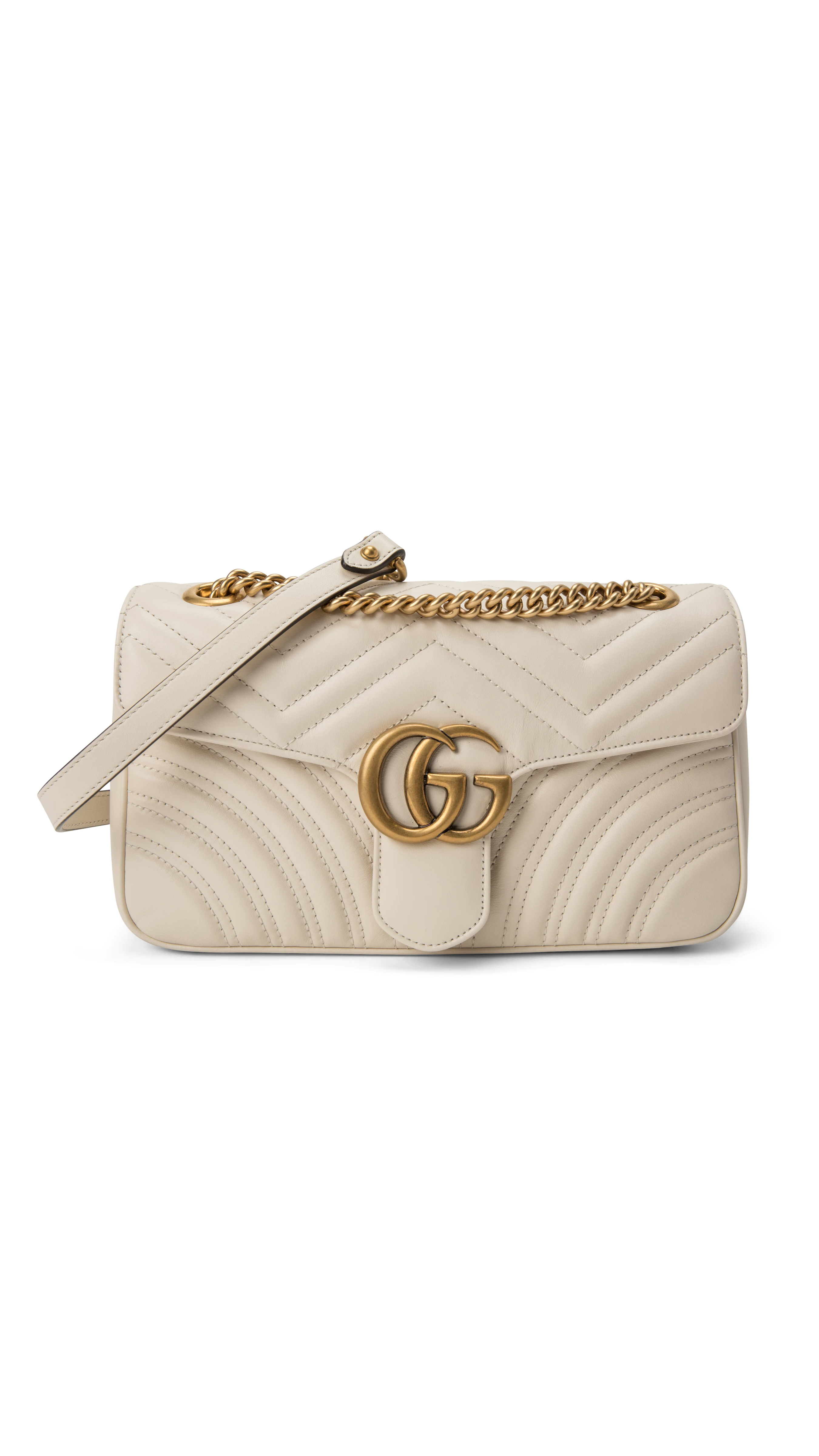 GG Marmont Small Shoulder Bag - White