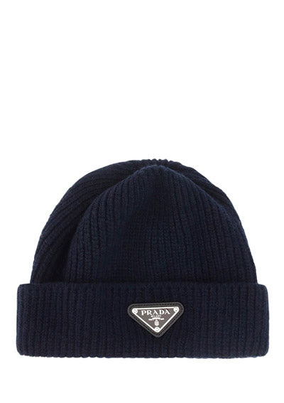 Wool and cashmere beanie - Navy