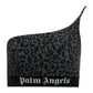 Leopard One Shoulder Track Top - Black