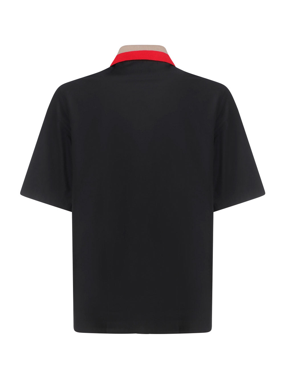 Logo Detail Cotton Piqué Polo Shirt - Black