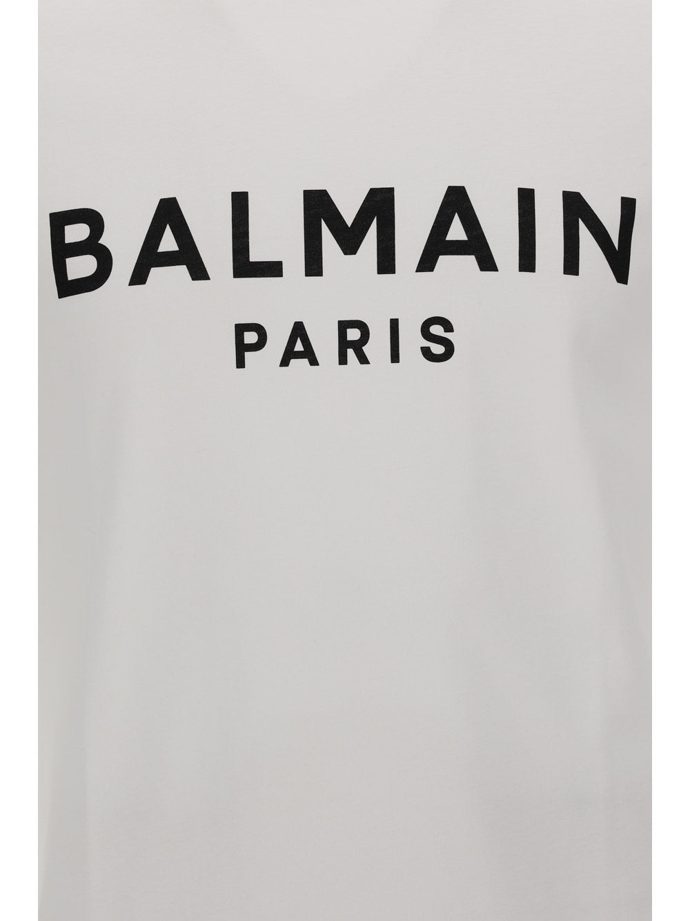 Cotton Printed Balmain Paris Logo T-shirt - White