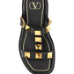 Roman Stud Flatform Sandals - Black