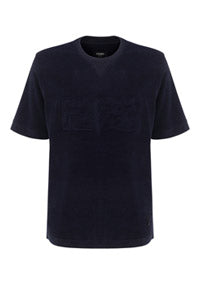 Terry Cotton T-Shirt - Navy