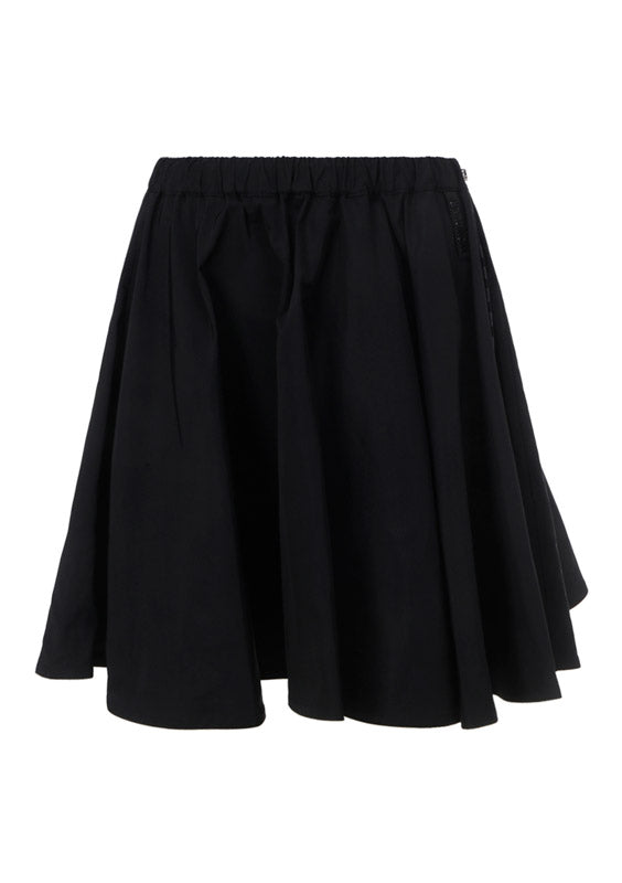 Gathered Mini Skirt - Black