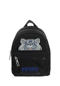 Mini Canvas Kampus Tiger Backpack - Black