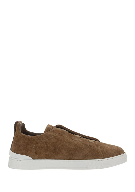 Suede Triple Stitch™ Low Top Sneakers - Tobacco