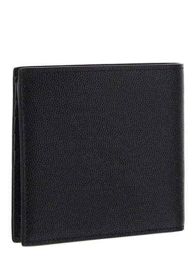 Monogram East/West Wallet With Coin Purse In Grain de Poudre Embossed Leather - Black