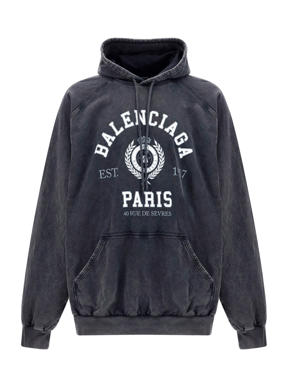 College 1917 Hoodie Oversized - Black