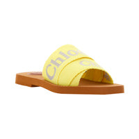 Woody Flat Mule - Yellow & Beige