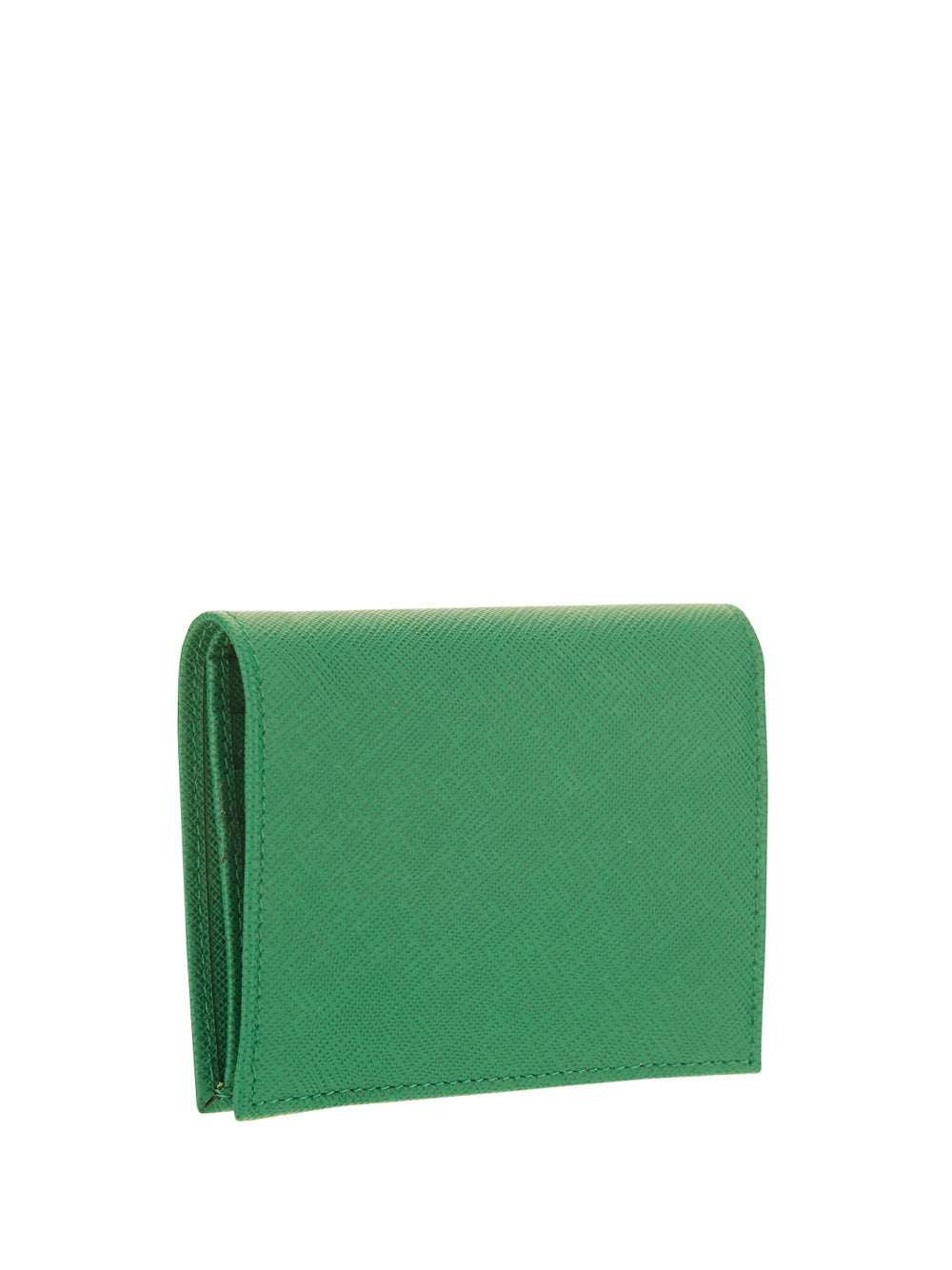 Small Saffiano Leather Wallet - Emerald