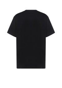 Check Pocket Cotton Oversized T-shirt - Black