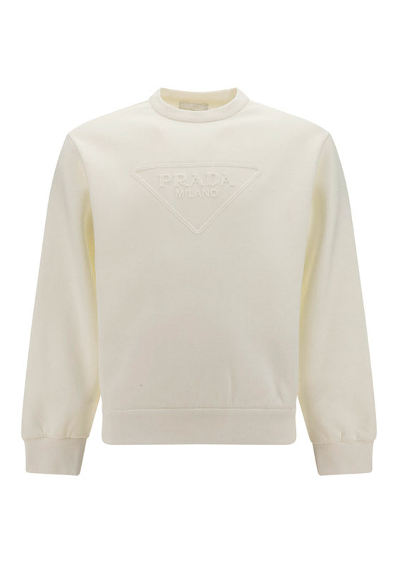 Embossed Logo Sweatshirt - White