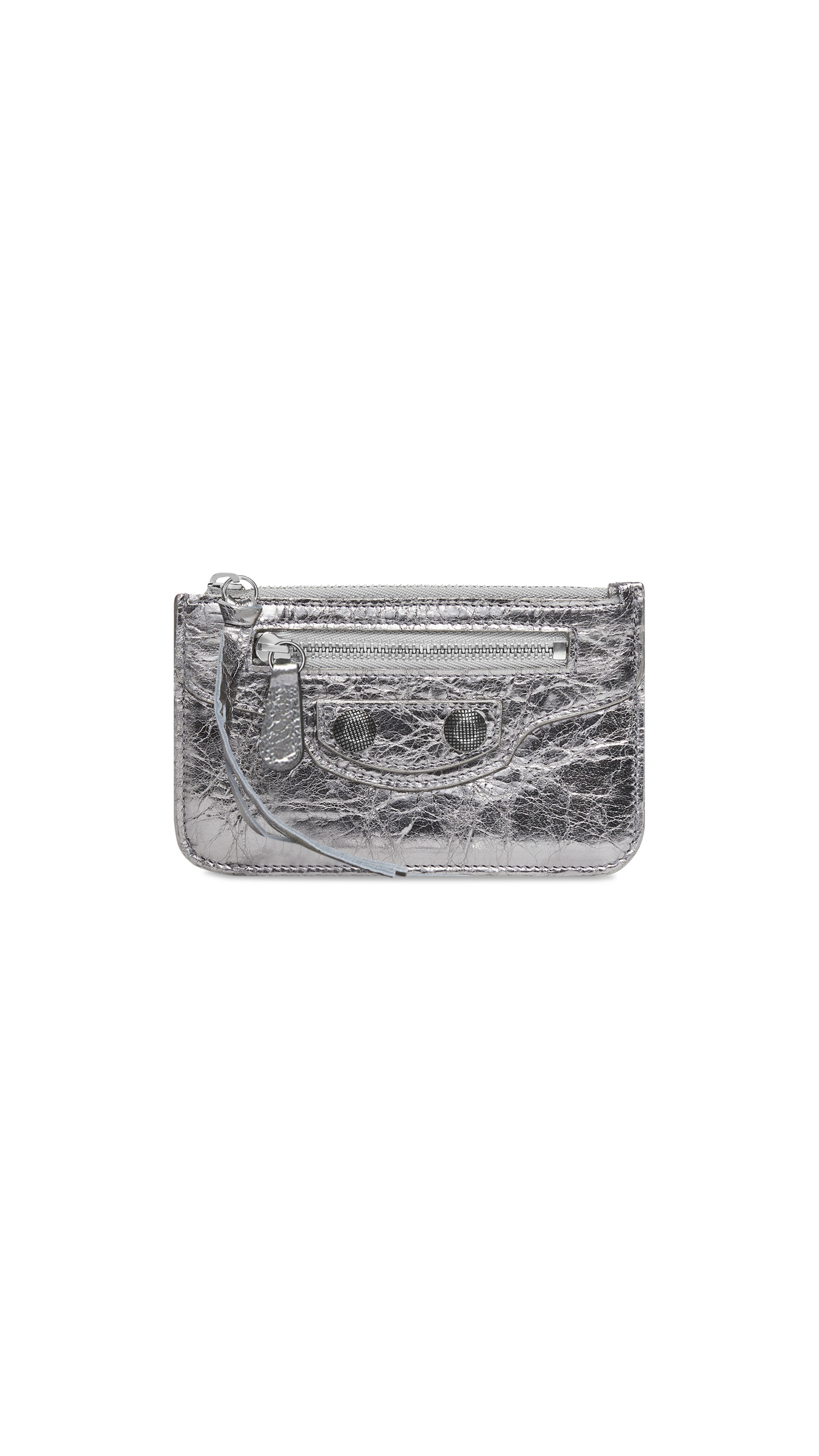 Women's Le Cagole Long Coin and Card Holder Metallized - Silver