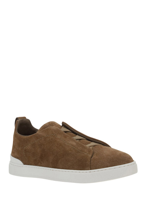 Suede Triple Stitch™ Low Top Sneakers - Tobacco